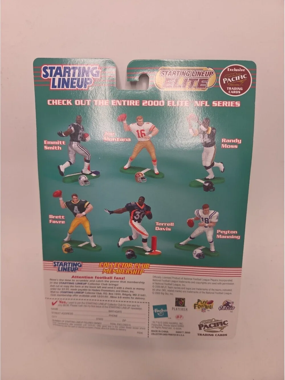 Brett Favre Starting Lineup Elite Green Bay Packers Card & Figure 2000 Mint